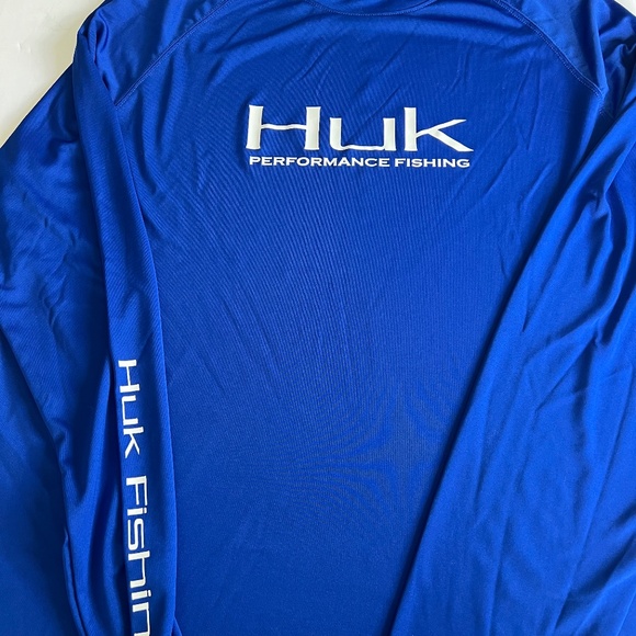 Huk XXL Blue Performance Fishing shirt - Picture 2 of 4